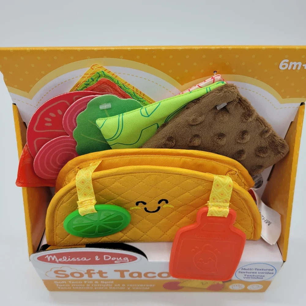 Melissa & Doug Soft Taco Play Set Bright Colors Sensory Infant Gifts 6mo+ NEW